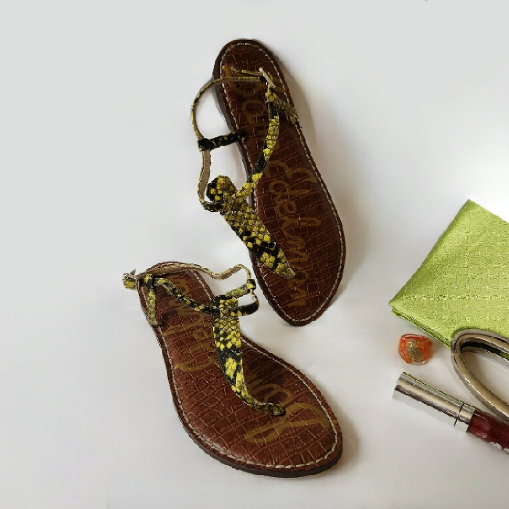 Sam Edelman, Size 8, Yellow Sandals